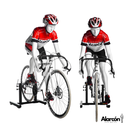 Maniquí Mujer Ciclista con Soporte Bici QC-4